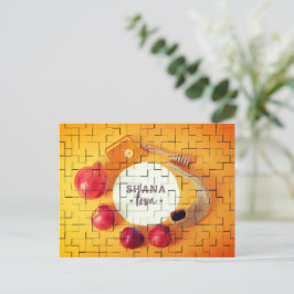 Rosh hashanah Holiday Hübsch Tile Jüdisches neues  Postkarte