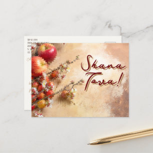 Rosh hashanah Holiday Hübsch Wavy jüdisches neues Postkarte