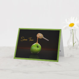 Rosh Hashanah Honey Apple Schöne Gruß Karte