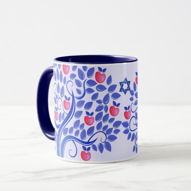 Rosh Hashanah | Jüdische Neujahrsgeschenke Tasse (Vorderseite Links)