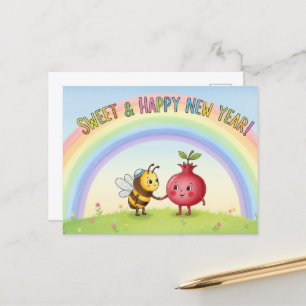 Rosh Hashanah Jüdisches Neujahr Postkarte