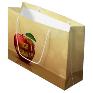 Rosh Hashanah Juwish New Year Honey Apple Große Geschenktüte