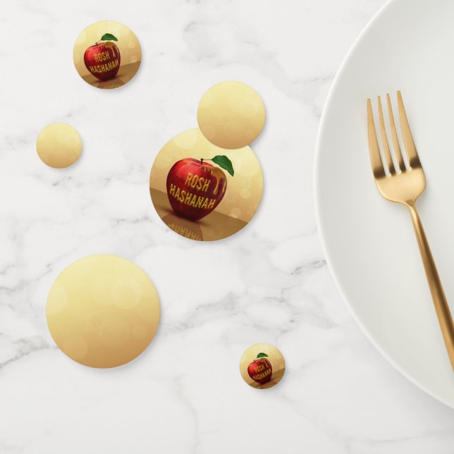 Rosh Hashanah Juwish New Year Honey Apple Konfetti (Gruppe)