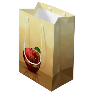 Rosh Hashanah Juwish New Year Honey Apple Mittlere Geschenktüte
