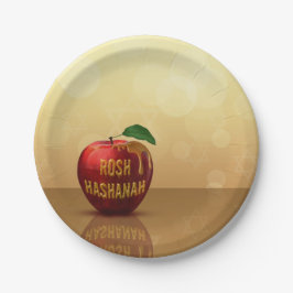 Rosh Hashanah Juwish New Year Honey Apple Pappteller