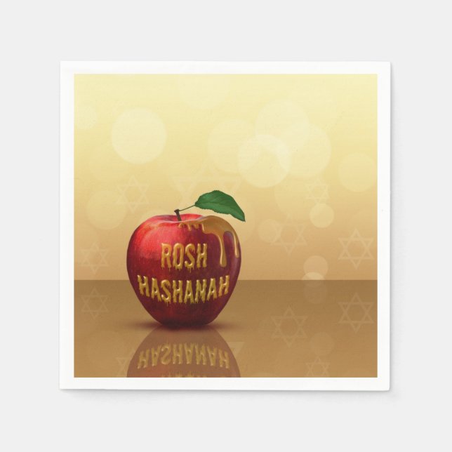 Rosh Hashanah Juwish New Year Honey Apple Serviette (Vorderseite)