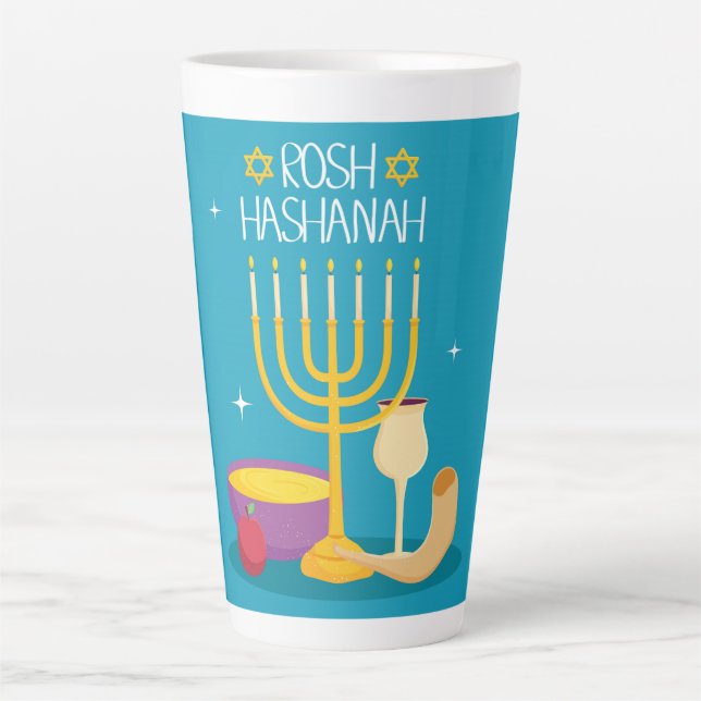 Rosh Hashanah Latte Tasse (Vorderseite)