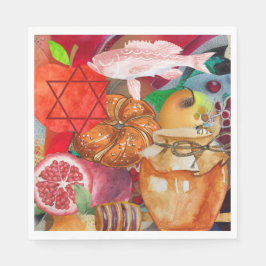 Rosh Hashanah Paper Napkins Serviette