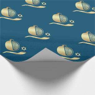 Rosh Hashanah, papier juif d'emballage cadeau de