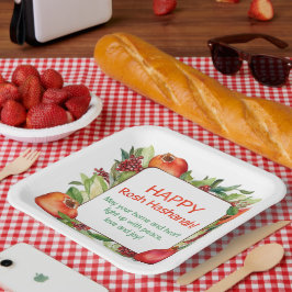 Rosh Hashanah Papierplatte Pappteller
