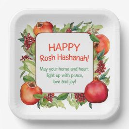 Rosh Hashanah Papierplatte Pappteller