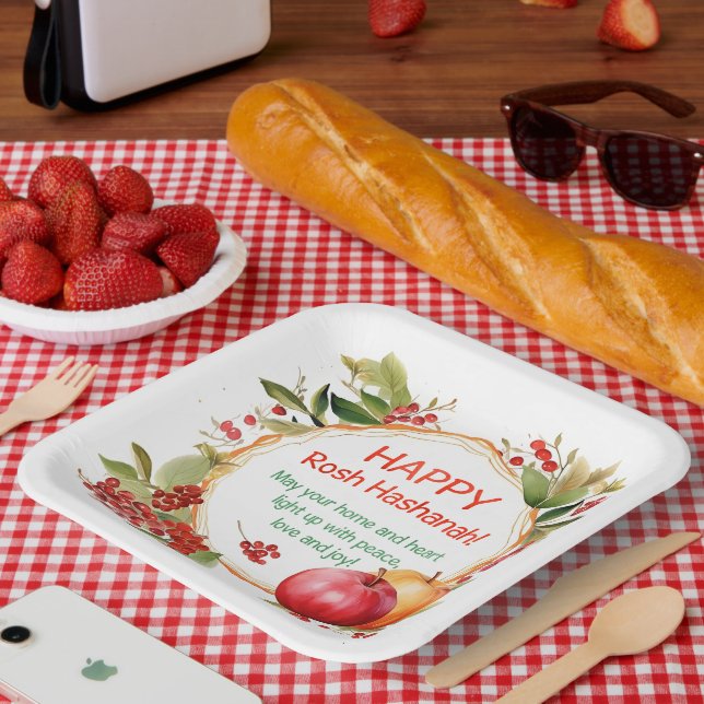 Rosh Hashanah Papierplatte Pappteller (Picknick)