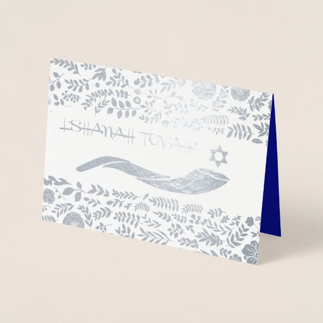Rosh Hashanah Party Real Foil Folienkarte (Vorderseite)