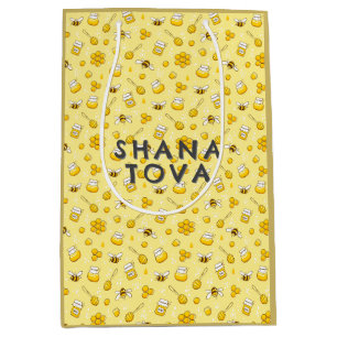 Rosh Hashanah Shana Tova Hübscher Spaß Name Gesche Mittlere Geschenktüte