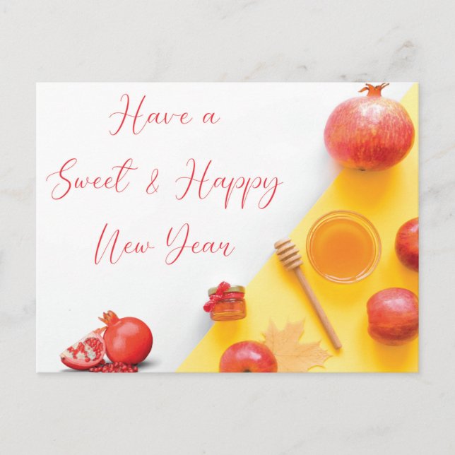 Rosh Hashanah Shana Tova Jüdisches neues Jahr wüns Postkarte (Vorderseite)