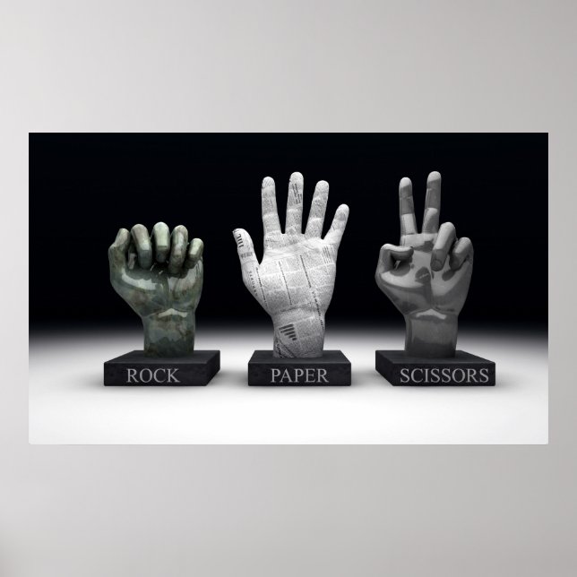 Roshambo - Schere für Rockpapiere Poster (Vorne)