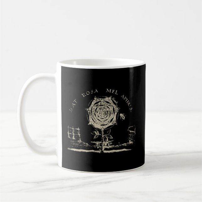 Rosicrucian Emblem Dat Rosa Mel Apibus Hermetic Kaffeetasse (Links)