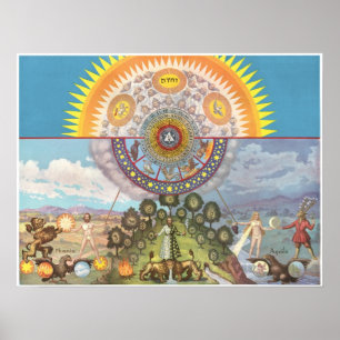Rosicrucian Symbole der Dreiheit Poster