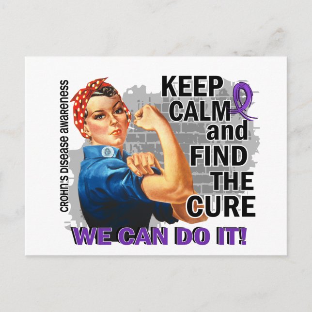 Rosie Behielt Calm Crohn's.png Postkarte (Vorderseite)