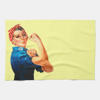 Rosie das Plakat des Nieteneinschläger-WWII Handtuch