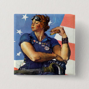 Rosie der Nieteneinschläger Button