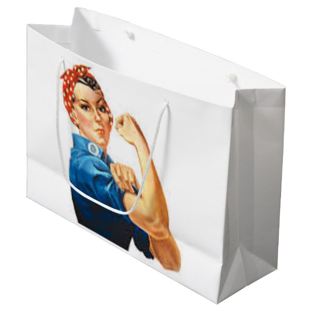 Rosie der Nieteneinschläger Große Geschenktüte (Vorderseite Schrägansicht)