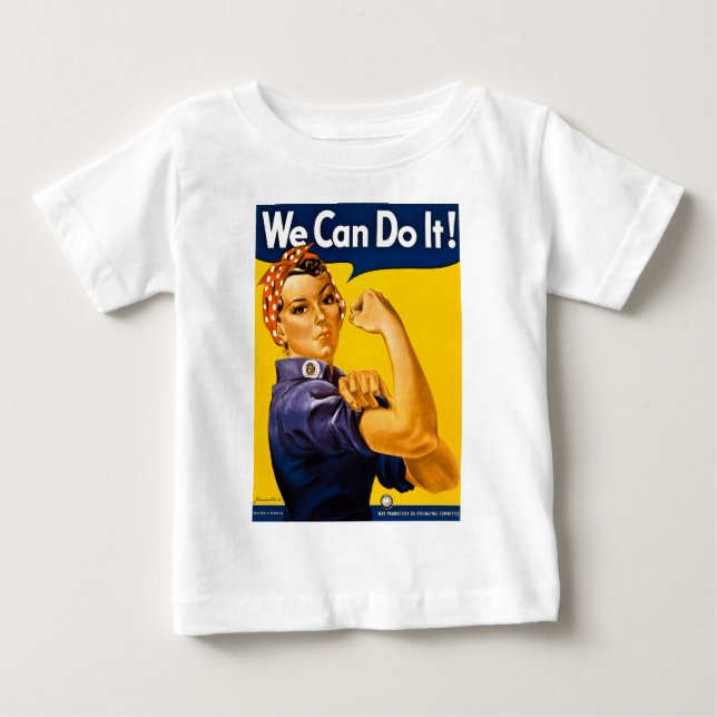 Rosie der Nieteneinschläger können wir ihn tun Baby T-shirt (Vorderseite)