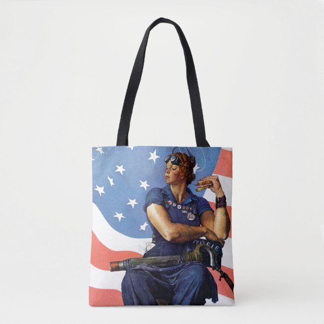 "Rosie der Nieteneinschläger " Tasche (Vorderseite)
