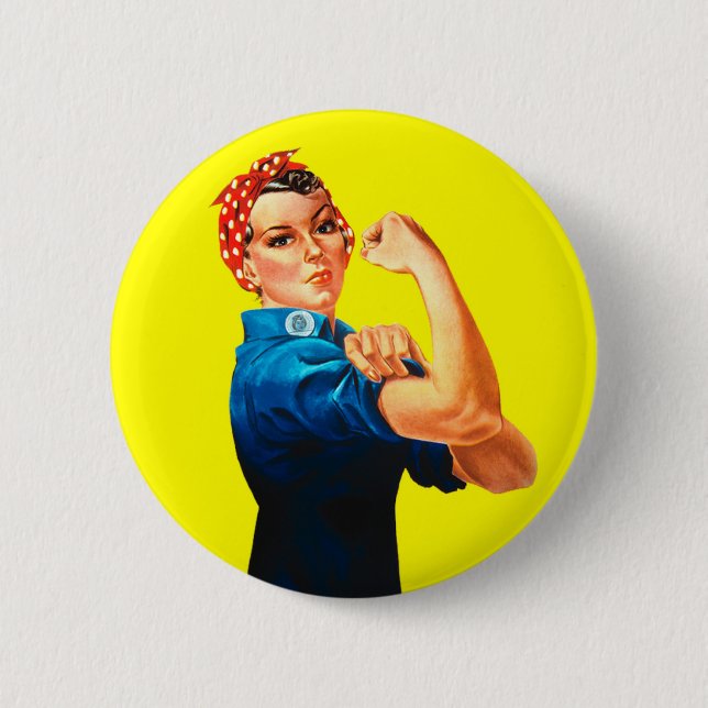 Rosie der Nieteneinschläger - wir können ihn, Button (Vorderseite)