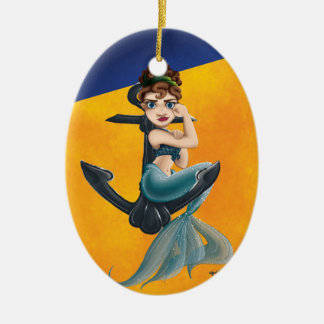 Rosie die Meerjungfrau-Verzierung Keramik Ornament