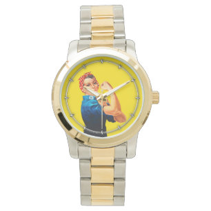 Rosie die Nieteneinschläger-Retro Entwurfs-Art Armbanduhr