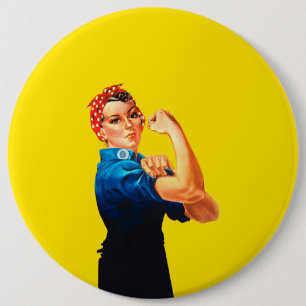 Rosie die Nieteneinschläger-Retro Entwurfs-Art Button