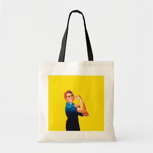 Rosie die Nieteneinschläger-Zahl Retro Art Tragetasche (Vorne)