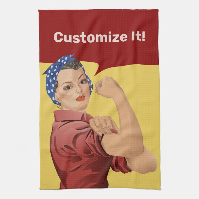 Rosie la serviette de cuisine Riveter (Vertical)
