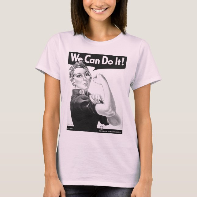 Rosie le T-shirt de rivoir noir et blanc (Devant)