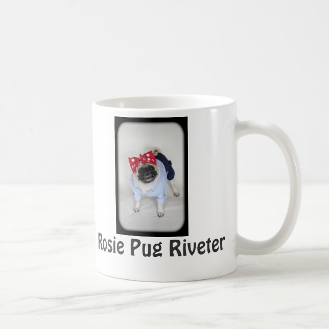 Rosie Mops-Nieteneinschläger-Kaffee-Tasse! Kaffeetasse (Rechts)