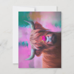 "Rosie of the Highlands" - Highland Cow Portrait Postkarte