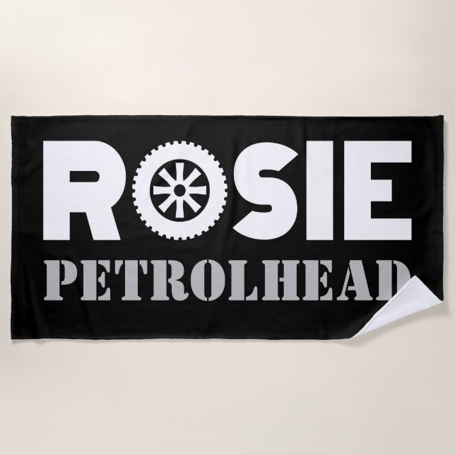 Rosie Petrol Head Strandtuch (Vorderseite)