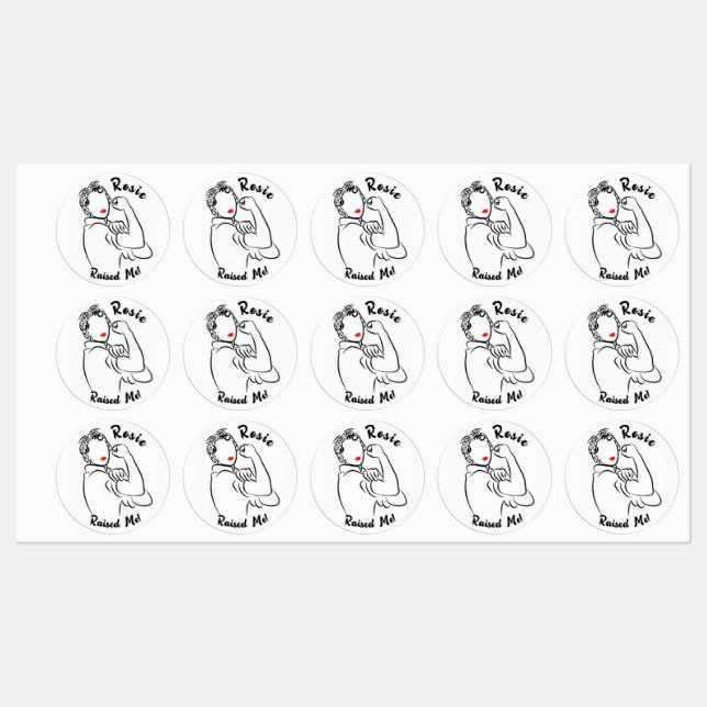 Rosie Raised Decade - Canvas Print Etiketten (Blatt)