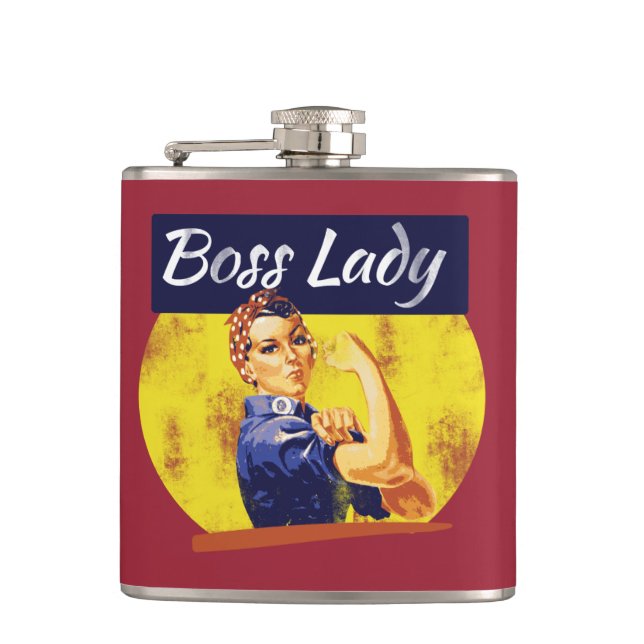 Rosie Riveter Boss Lady Flachmann (Vorderseite)