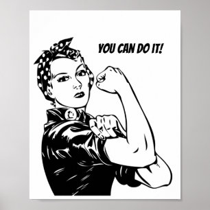 Rosie Riveter du schaffst es Poster