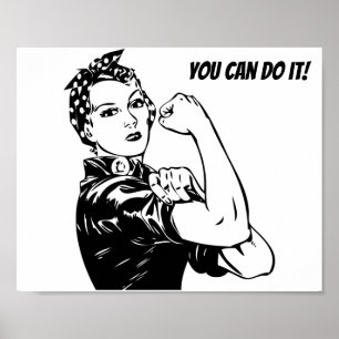 Rosie Riveter du schaffst es Poster