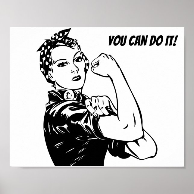 Rosie Riveter du schaffst es Poster (Vorne)