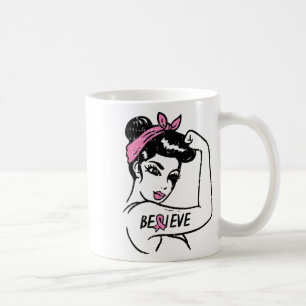 Rosie Riveter glaubt, Brustkrebs bekämpfen Aware Kaffeetasse