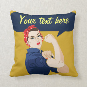 Rosie Riveter, individuell einstellbar Kissen