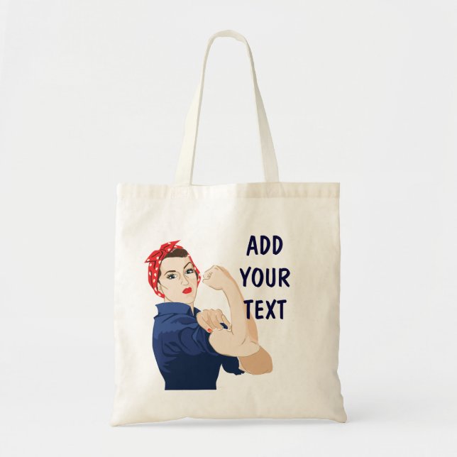 Rosie Riveter, individuell einstellbar Tragetasche (Vorne)