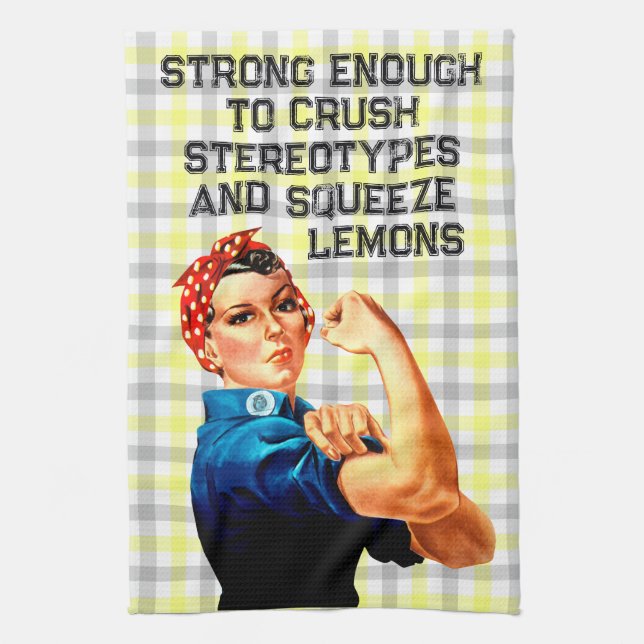 Rosie Riveter Inspirierte Handtuch zu Crush Stereo (Vertikal)