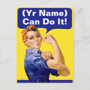 Rosie Riveter "(__________ kann das!" Postkarte