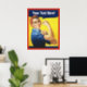 Rosie Riveter mit Text anpassen Poster (Home Office)