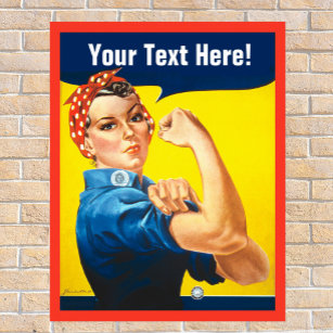 Rosie Riveter mit Text anpassen Poster